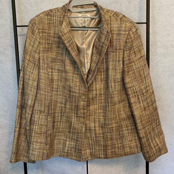 Talbots Tweed Women's Blazer Plus Size 16 - Picture 1 of 10